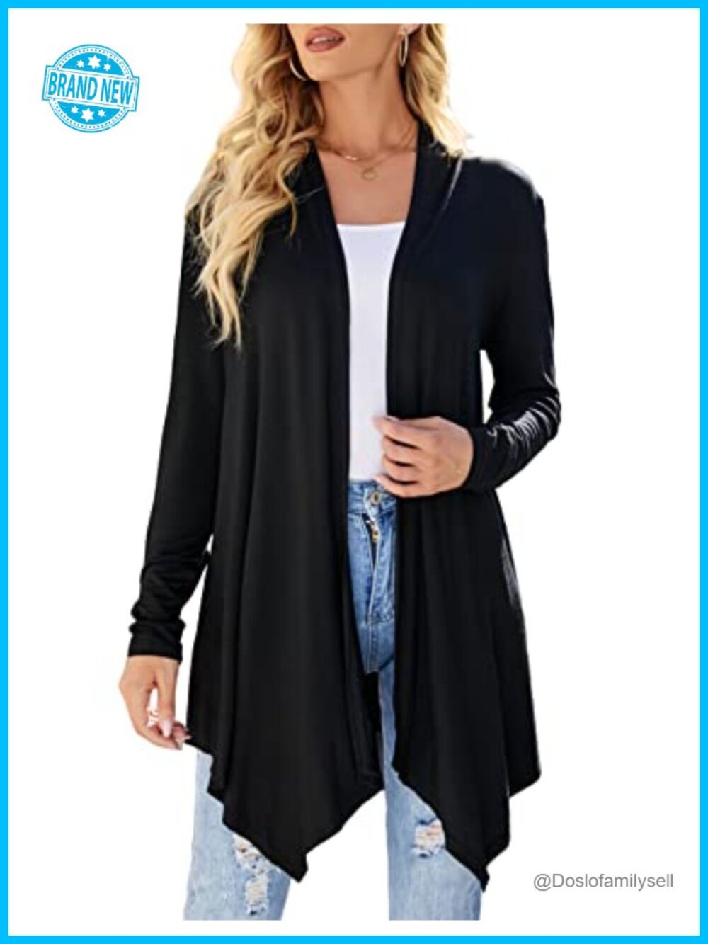 Womens Lightweight Open Front Cardigan Long Sleeve Duster Sweater